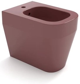 Bidet filomuro TUTTOEVO OLYMPIA CERAMICA L 36 x H 42 x P 53 cm Melanzana lucido