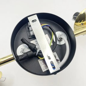Lampadario a plafone AURIS 5xE14/15W/230V oro/nero fumé/beige