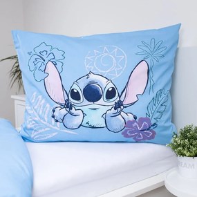 Set copripiumino e federa da bambini blu in cotone per letto singolo 140x200 cm Lilo and Stitch "Wave" – Jerry Fabrics