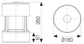 Greta Big Led 12W 4000°K H. 26Cm Vetro Satinato