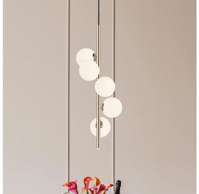 Zuma Line P0574-05E-F7AA - Lampadario a sospensione con filo ARCTURUS 5xG9/4W/230V oro