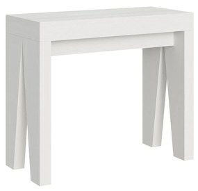 Consolle Naxy Estensibile in Diverse Dimensioni, 90x40/196 / Bianco Frassino