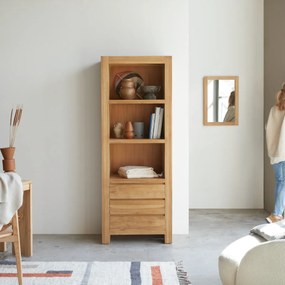 Tikamoon - Libreria biblioteca soggiorno camera studio legno massello teak tek teck 200cm