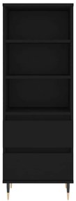 Credenza nero 40x36x110 cm in legno multistrato