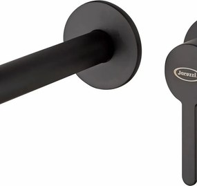Rubinetto per lavabo Baleno nero JACUZZI RUBINETTERIA getto laminare cristallino