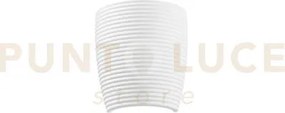 Applique a parete corinto in gesso bianco 2 luci attacco e27 23x11,...