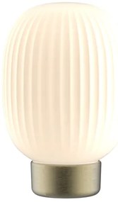 Lampada da tavolo LED dimmerabile con funzione Touch LATTE LED/1,8W/5V USB 2000 mAh oro/bianco