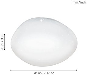 Eglo 97577 - Plafoniera LED dimmerabile SILERAS LED/21W/230V Ø 45 cm