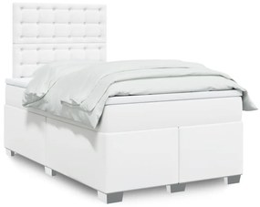Giroletto A Molle Con Materasso Bianco 120x200 Cm İn Similpelle /