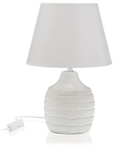 Lampada da tavolo (22 x 34 x 22 cm) - Bianco
