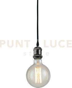 Lampadario a sospensione vintage nera 1 luce attacco e27 126cm