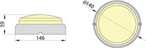 Lampada da soffitto industriale LED FIDO LED/12W/230V IP65