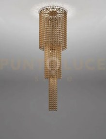 Giogali lampadadario a soffitto ca1 cristallo oro e bronzo opaco 10...