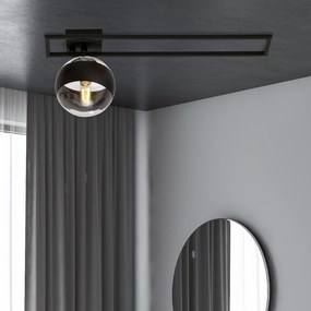 Plafoniera Moderna Andromeda Acciaio Nero 1 Luce E14 Ip20