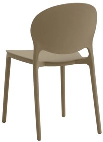Set di sedie SANTA CRUZ in polipropilene beige, impilabili