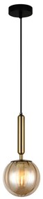 ITALUX PND-2324-1 BRO+AMB - Lampadario a sospensione con filo RAVENA 1xE27/5W/230V ottone