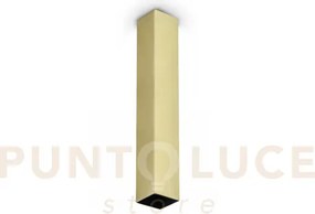 Look square lampada da soffitto 1 luce attacco gu10 6x40cm ottone