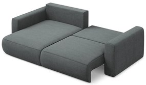 Divano angolare grigio scuro allungabile/con contenitore (con penisola a sinistra/con chaise lounge) Kapua – Makamii