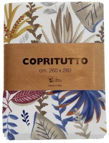 Coperta in Cotone COPRIUTTO 2 PIAZZE CM. 260x280 COTONE arancio / ramato blu, 260x 280 cm