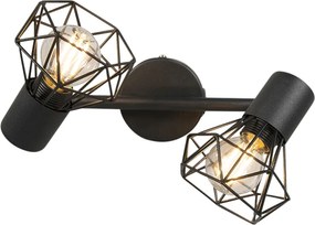 Faretto intelligente nero girevole e orientabile incl. 2 Wifi P45 - Mosh