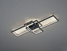 Thiago plafoniera led 36w 3000lm, 3000 - 6000k antracite 3 rettango...