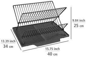 WENKO 54771100 - Scolapiatti NELIA 34x40 cm nero