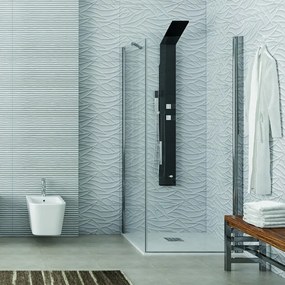 Box doccia angolo 90x70 anta battente 90 e fisso 70 modello KS2800S - KAMALU