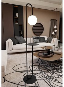 Lampada da terra in acciaio BARI LP1 E14 da interno Colore del corpo Nero