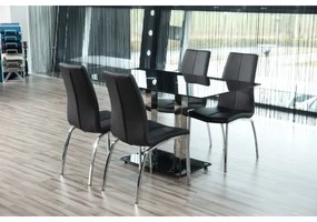 Sedia da pranzo AMAL 1 pz nero/cromo opaco