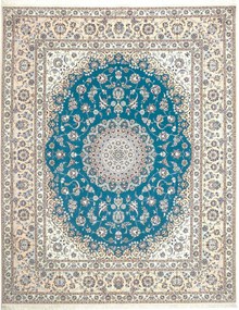 Nain Tappeto 210 x 260 Verde (Iran) Annodato A Mano