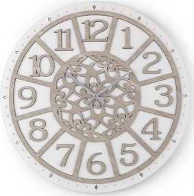 Orologio tondo D30 da parete in legno laminato BRC - NATURE