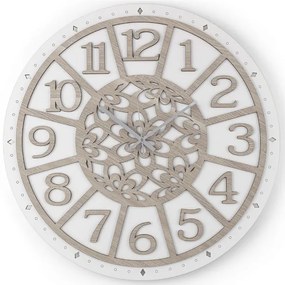 Orologio tondo D30 da parete in legno laminato BRC - NATURE