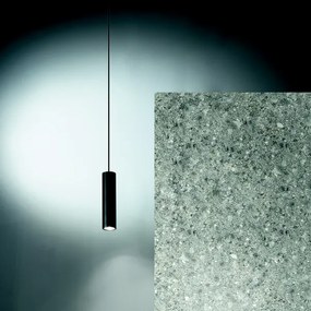Lampada a sospensione D6 cm in alluminio verniciato a polvere Nero FILO - Piccolo
