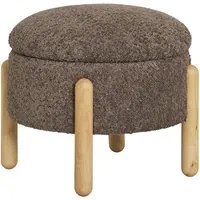 Pouf Medas, Marrone, Poliestere, 45x45x36 cm, EPIKASA