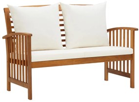 Set divani da giardino 5 pz con cuscini in massello di acacia