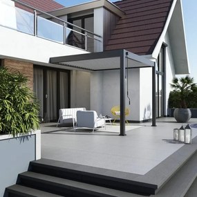 Pergola bioclimatica Ombréa addossata 3x3M in alluminio