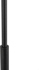 Lampada da terra moderna nera con oro rotondo - VT