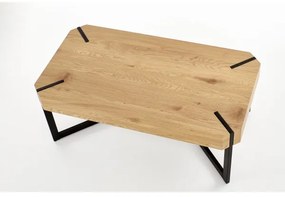 Tavolino LAVIDA 43x110 cm oro quercia/nero