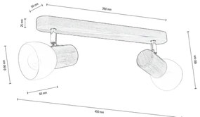 Spot-Light DO2225256 - Faretto da binario NEL 2xE27/15W/230V pino