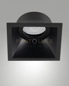 Toodle faretto attacco gu10 quadrato  nero orientabile 9,3cm