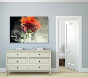 Stampa su tela – Rose con elementi astratti
