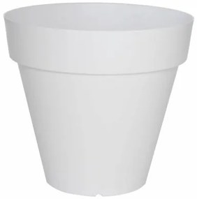 Vaso Riviera Bianco Plastica Quadrato Ø 50 cm