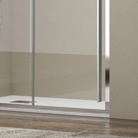 Porta doccia nicchia 100cm scorrevole vetro 8mm altezza 200h | KEL4000 - KAMALU