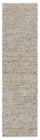 Passatoia in misto lana intrecciata a mano color crema 60x230 cm Minerals - Flair Rugs