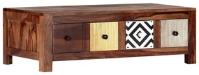 Tavolino Da Salotto 90x50x30 Cm İn Legno Massello Di Sheesham /