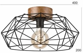 Brilagi - Plafoniera WOODY BASKET 1xE27/60W/230V rovere/noce