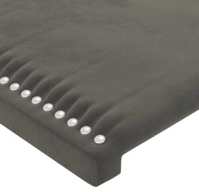 Testiere 2 pz grigio scuro 100x5x78/88 cm in velluto