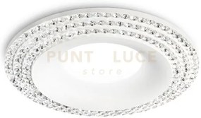 Gfa210-  faretto da incasso con 3 strisce strass d.9,7cm bianco 1 l...