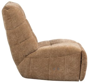 Poltrona da relax marrone chiaro reclinabile con rivestimento in velluto a coste Hein – WOOOD