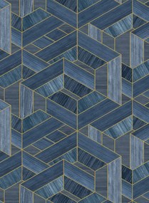 Coordonne Carta da parati Hexagon - Ocean